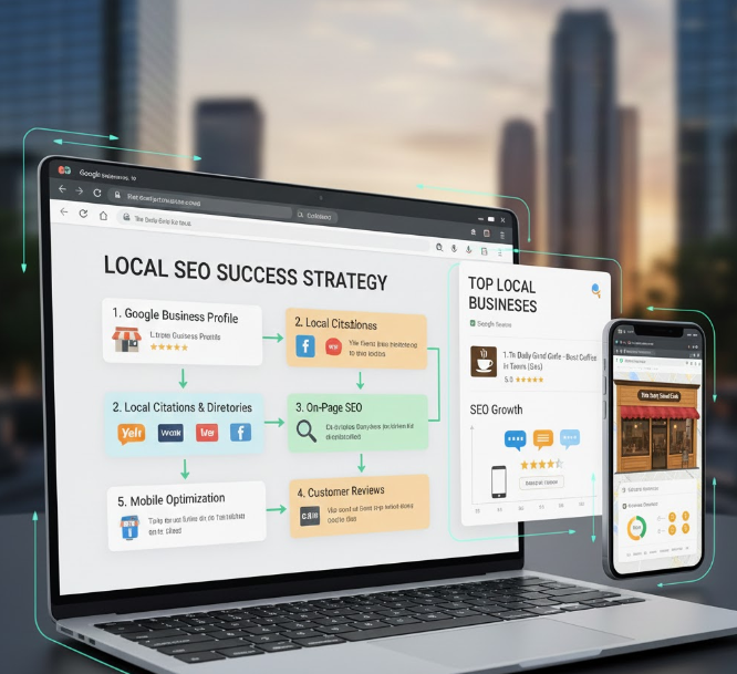 how to rank local business in Google search