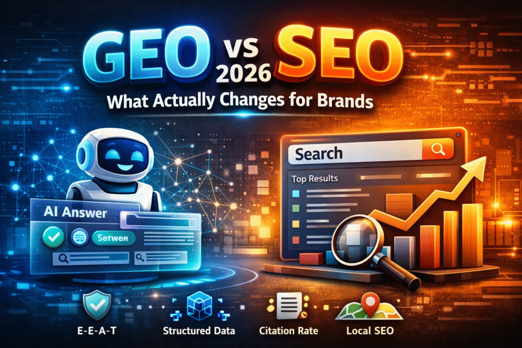 GEO vs SEO in 2026: What Actually Changes for Brands 